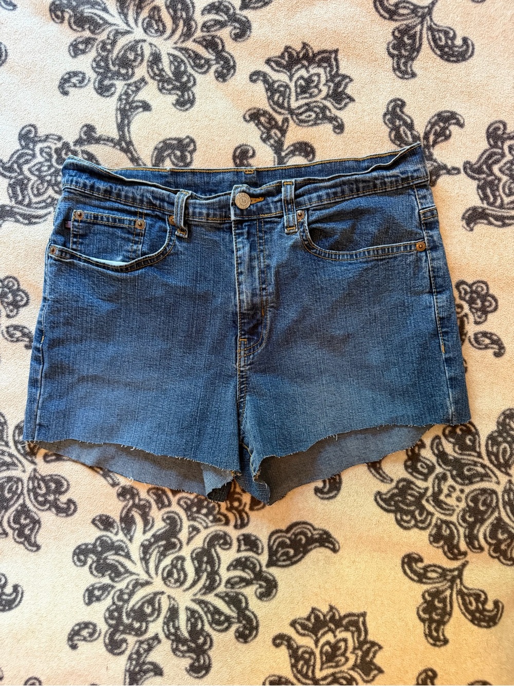 Classic High-Rise Blue Denim Women's Shorts